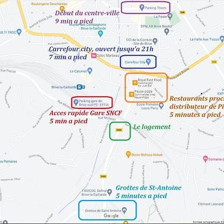 Logement A Brive Avec Terrasse Et Climatisation - Pres De La Gare Et Du Centre-Ville - Wifi Et Stationnement Gratuit Zewnętrze zdjęcie